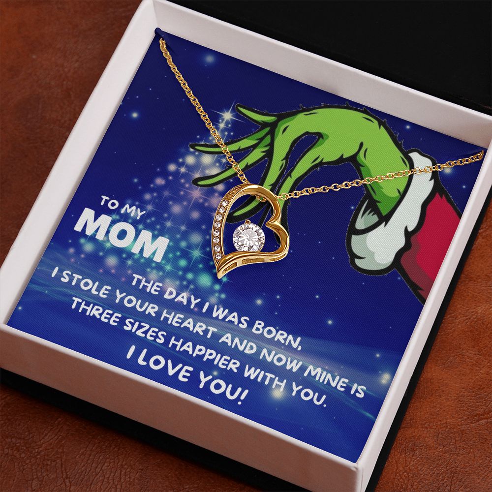 TO MY MOM FOREVER LOVE NECKLACE GIFT SET - GRINCH