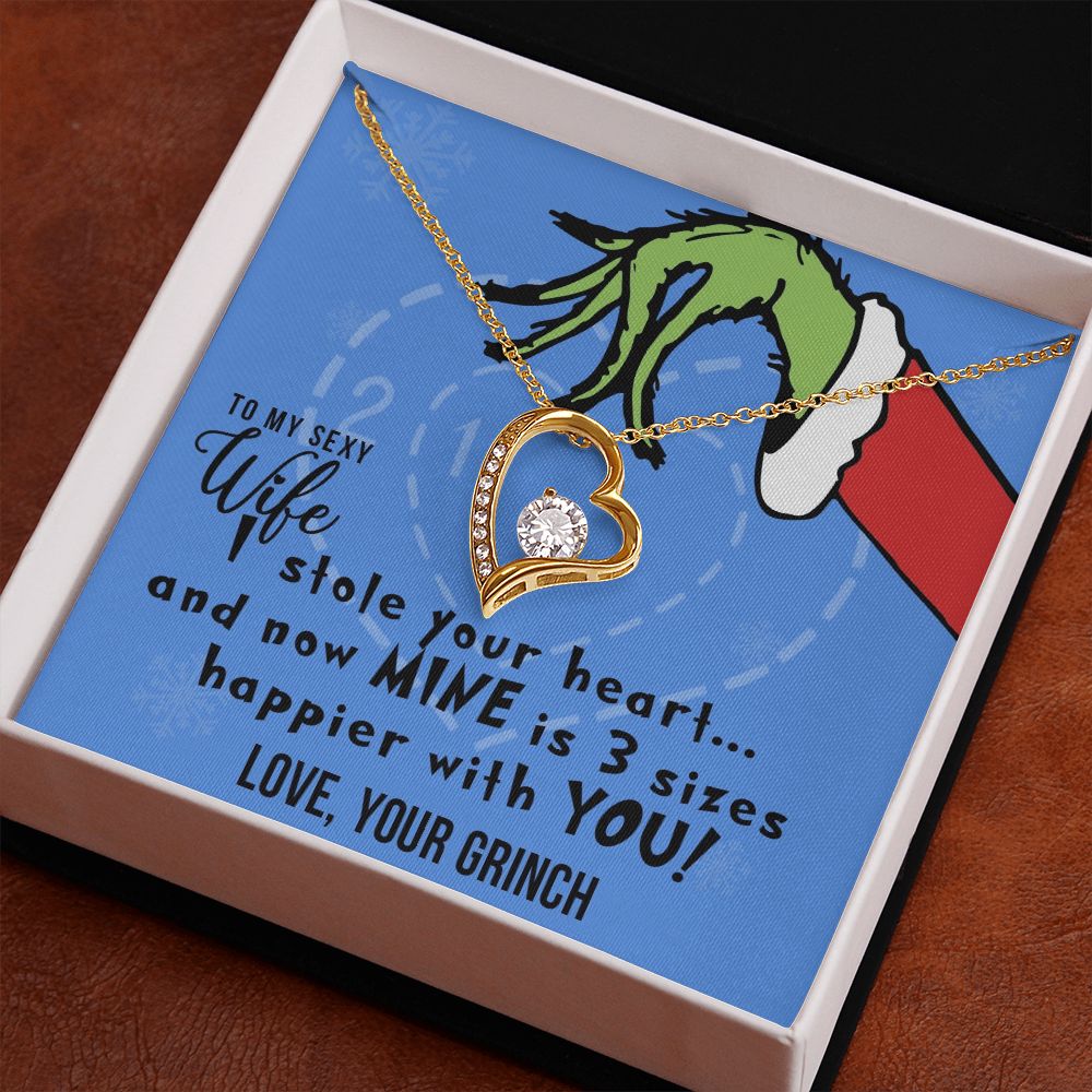 TO MY SEXY WIFE FOREVER LOVE NECKLACE GIFT SET - GRINCH