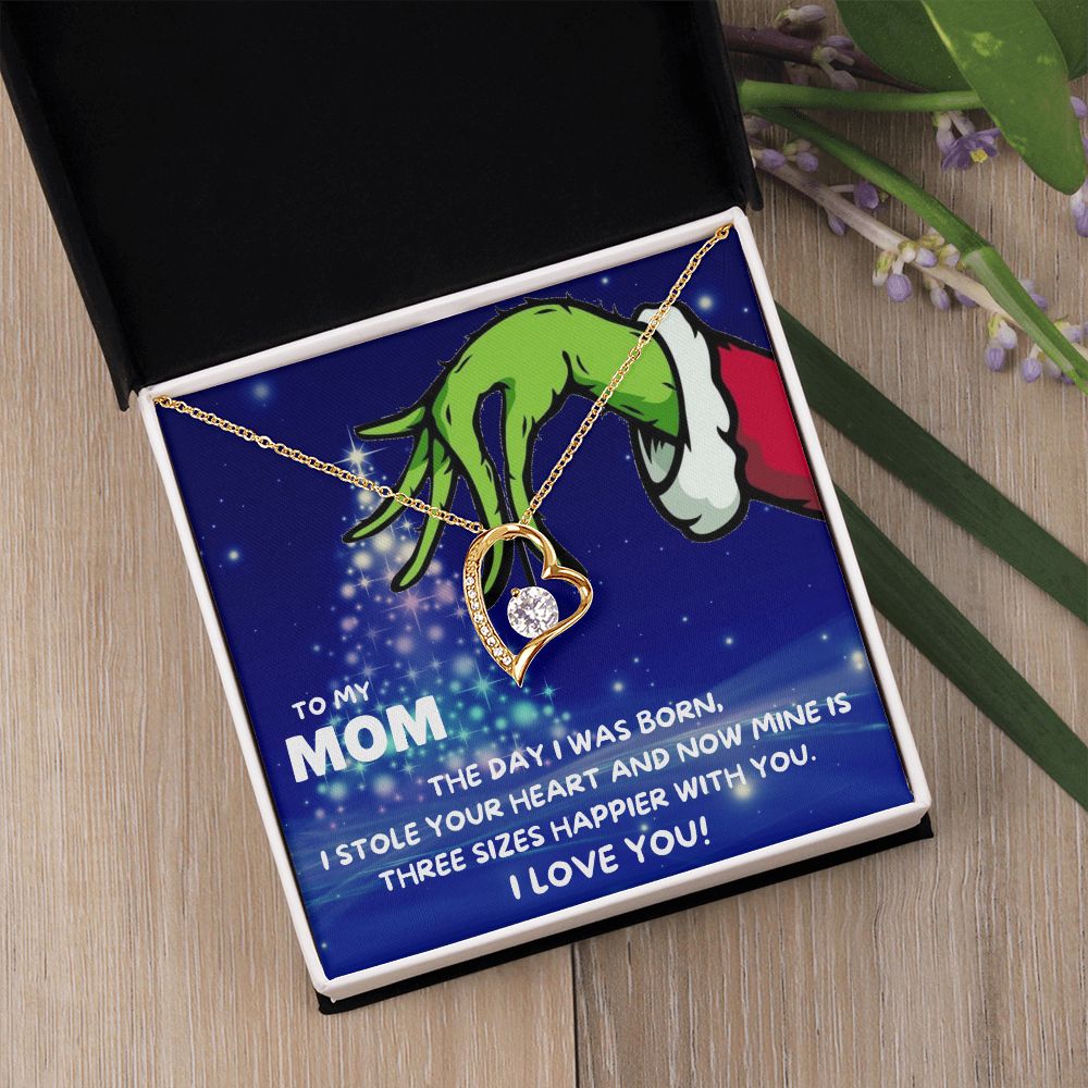 TO MY MOM FOREVER LOVE NECKLACE GIFT SET - GRINCH