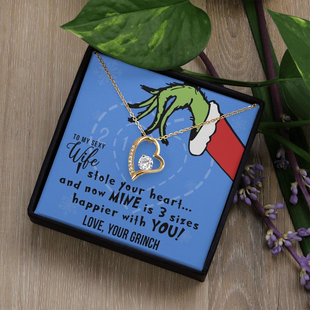 TO MY SEXY WIFE FOREVER LOVE NECKLACE GIFT SET - GRINCH