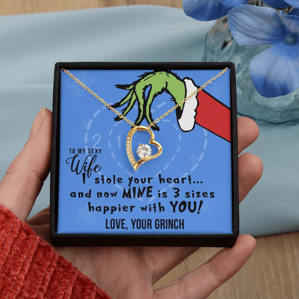 TO MY SEXY WIFE FOREVER LOVE NECKLACE GIFT SET - GRINCH