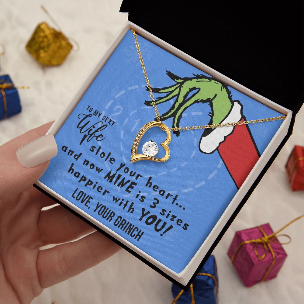 TO MY SEXY WIFE FOREVER LOVE NECKLACE GIFT SET - GRINCH