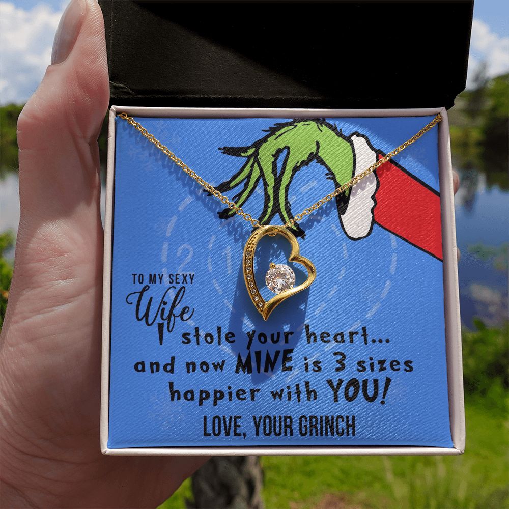 TO MY SEXY WIFE FOREVER LOVE NECKLACE GIFT SET - GRINCH