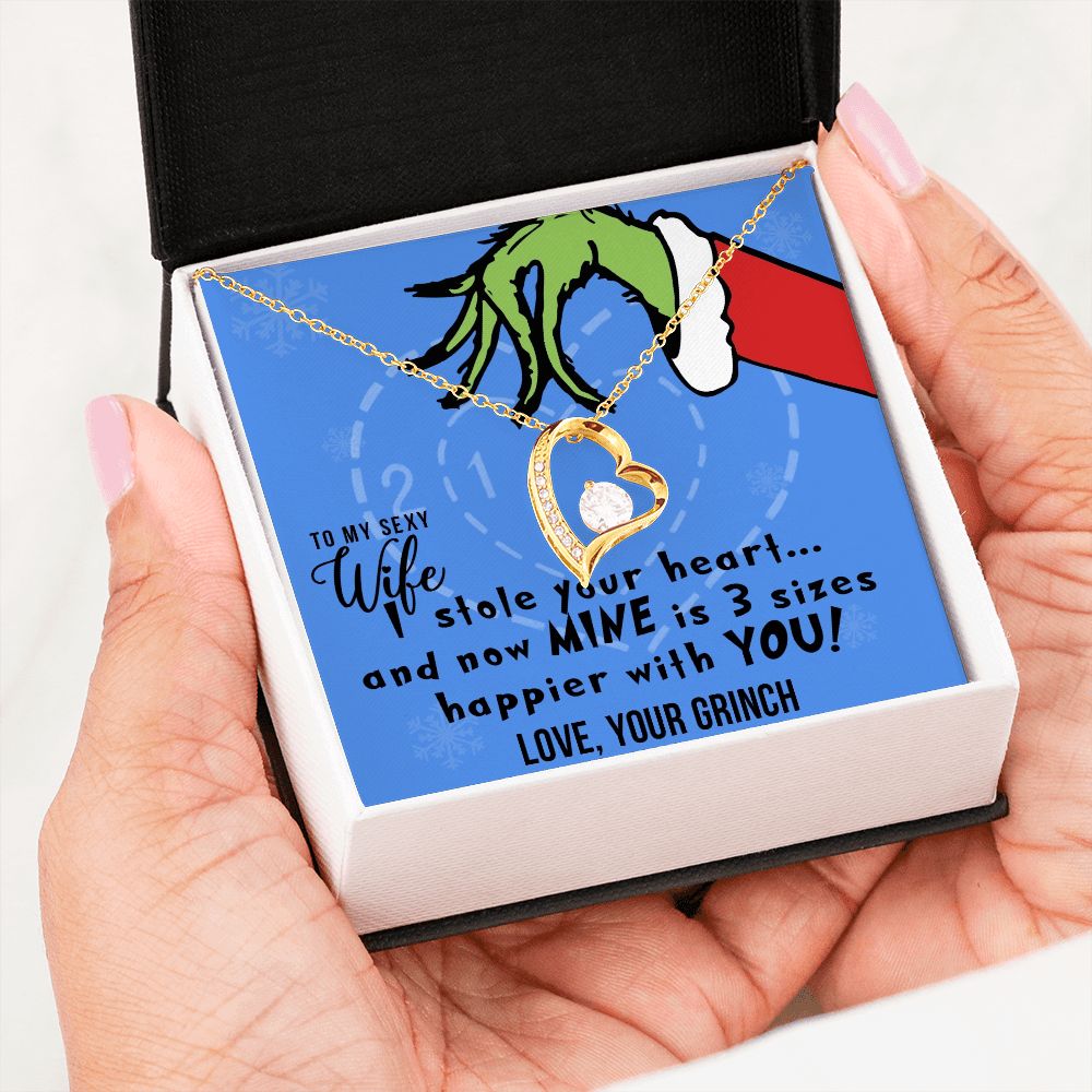 TO MY SEXY WIFE FOREVER LOVE NECKLACE GIFT SET - GRINCH