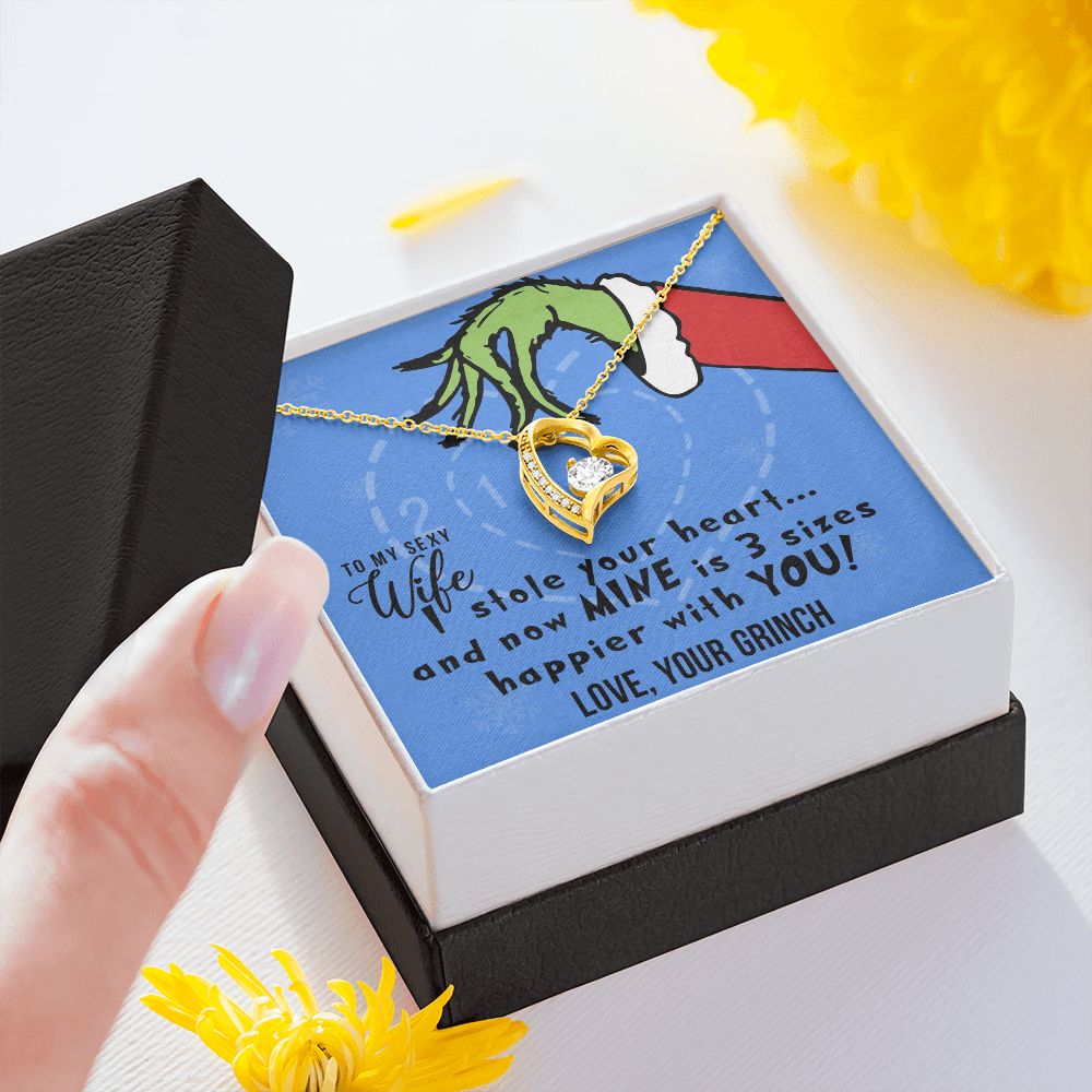 TO MY SEXY WIFE FOREVER LOVE NECKLACE GIFT SET - GRINCH