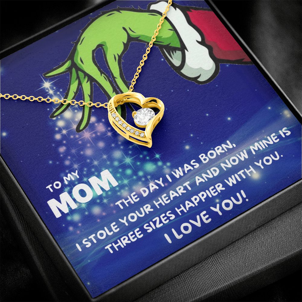 TO MY MOM FOREVER LOVE NECKLACE GIFT SET - GRINCH