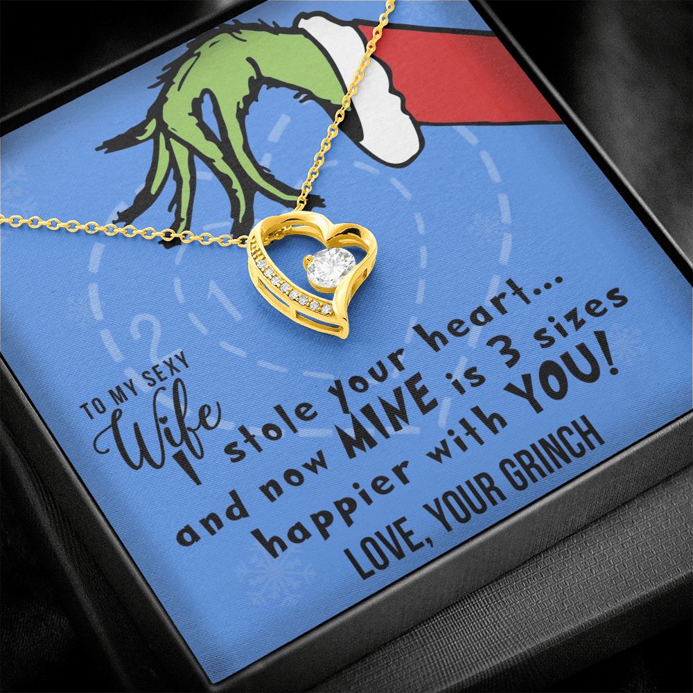 TO MY SEXY WIFE FOREVER LOVE NECKLACE GIFT SET - GRINCH