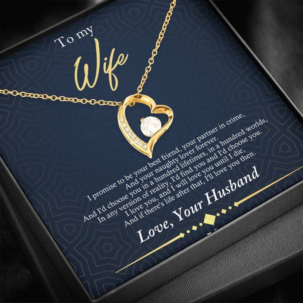 To My Wife - Your Naughty Lover Forever - Necklace