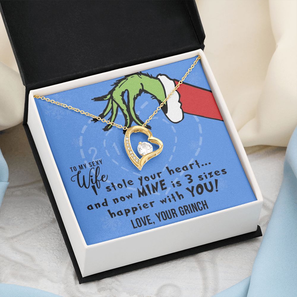 TO MY SEXY WIFE FOREVER LOVE NECKLACE GIFT SET - GRINCH