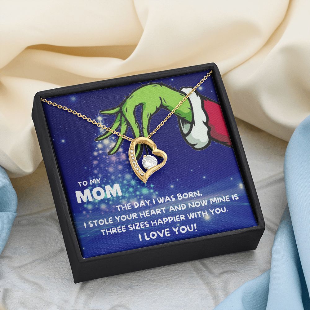 TO MY MOM FOREVER LOVE NECKLACE GIFT SET - GRINCH