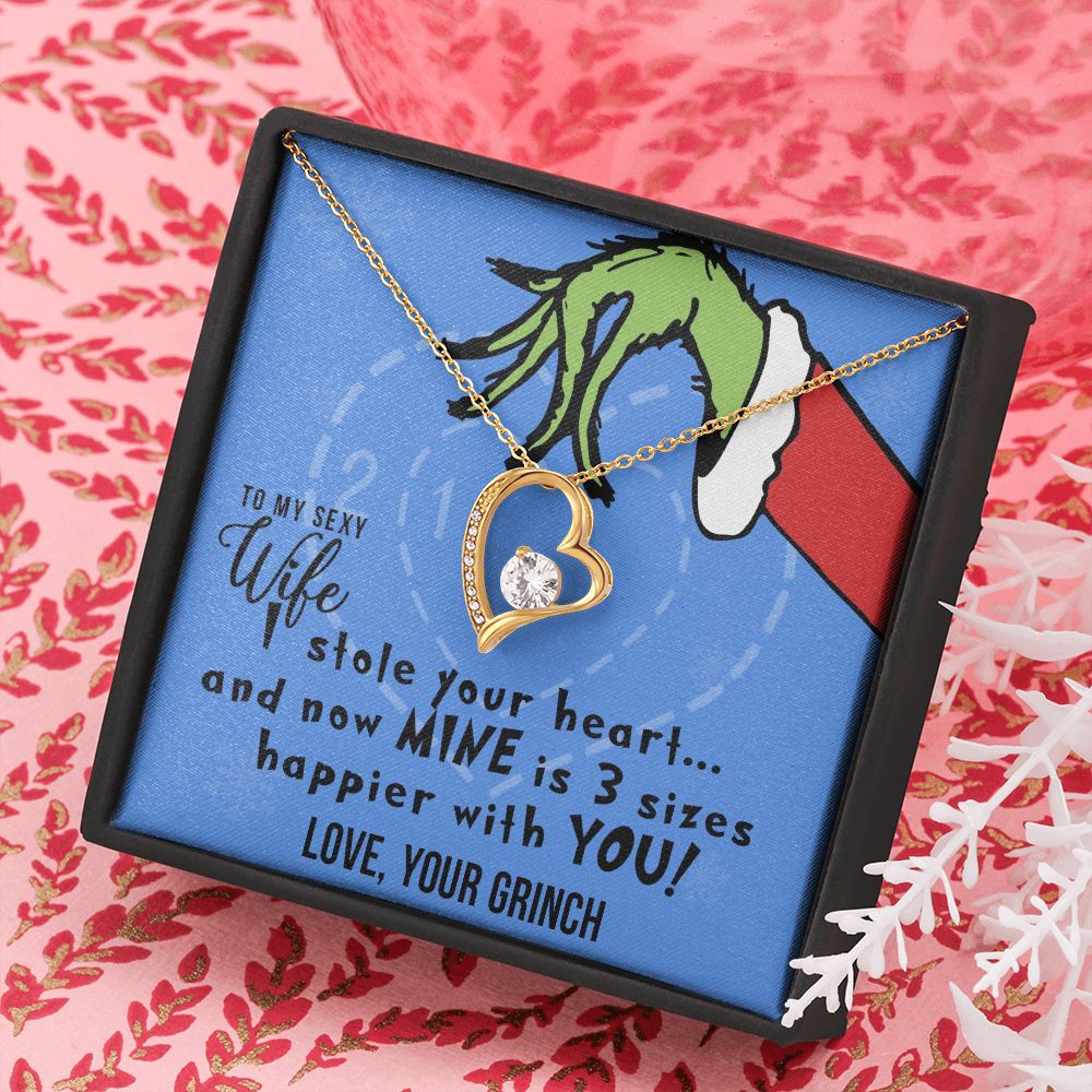 TO MY SEXY WIFE FOREVER LOVE NECKLACE GIFT SET - GRINCH