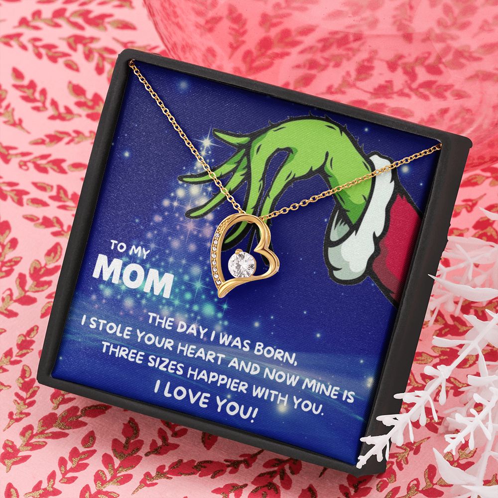 TO MY MOM FOREVER LOVE NECKLACE GIFT SET - GRINCH