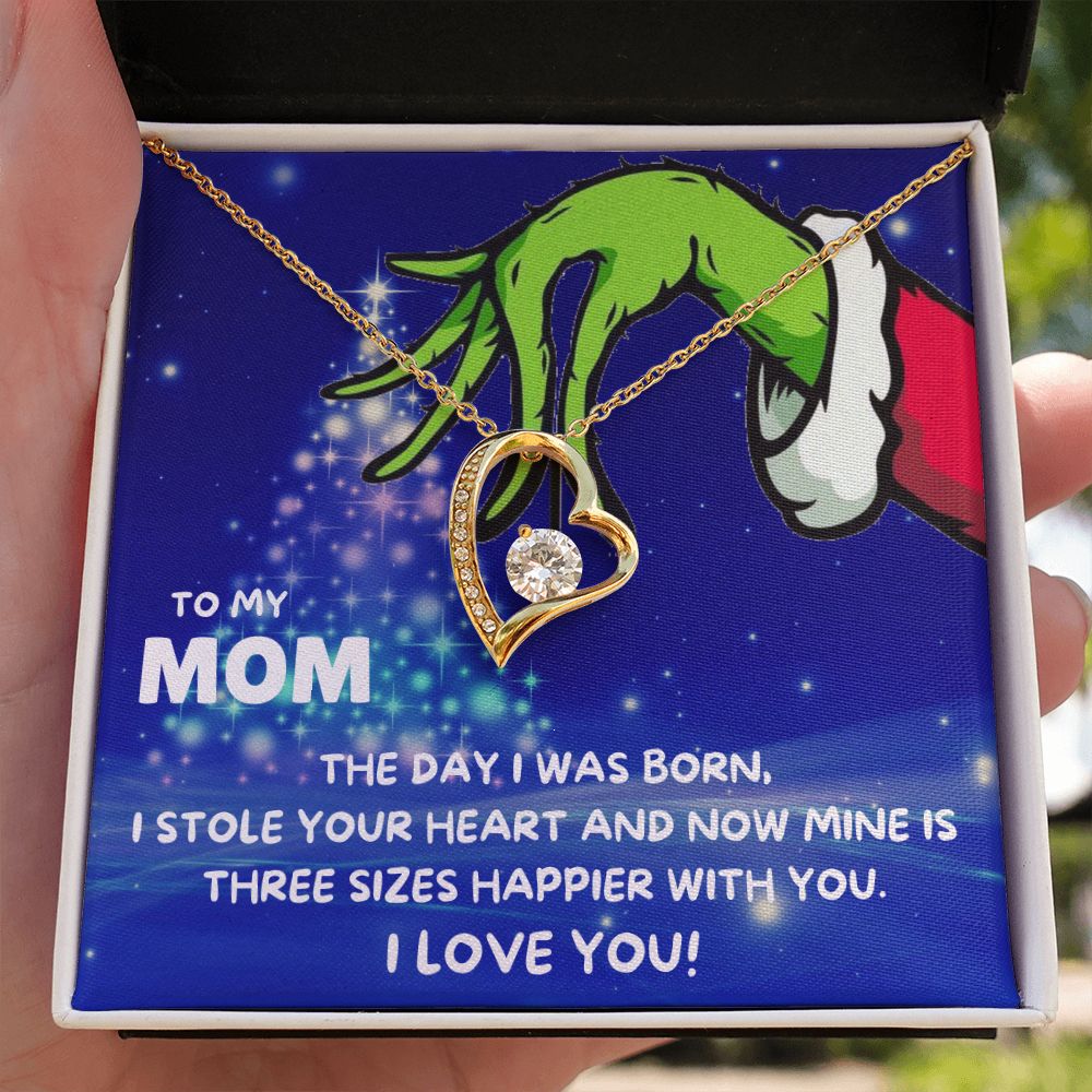 TO MY MOM FOREVER LOVE NECKLACE GIFT SET - GRINCH