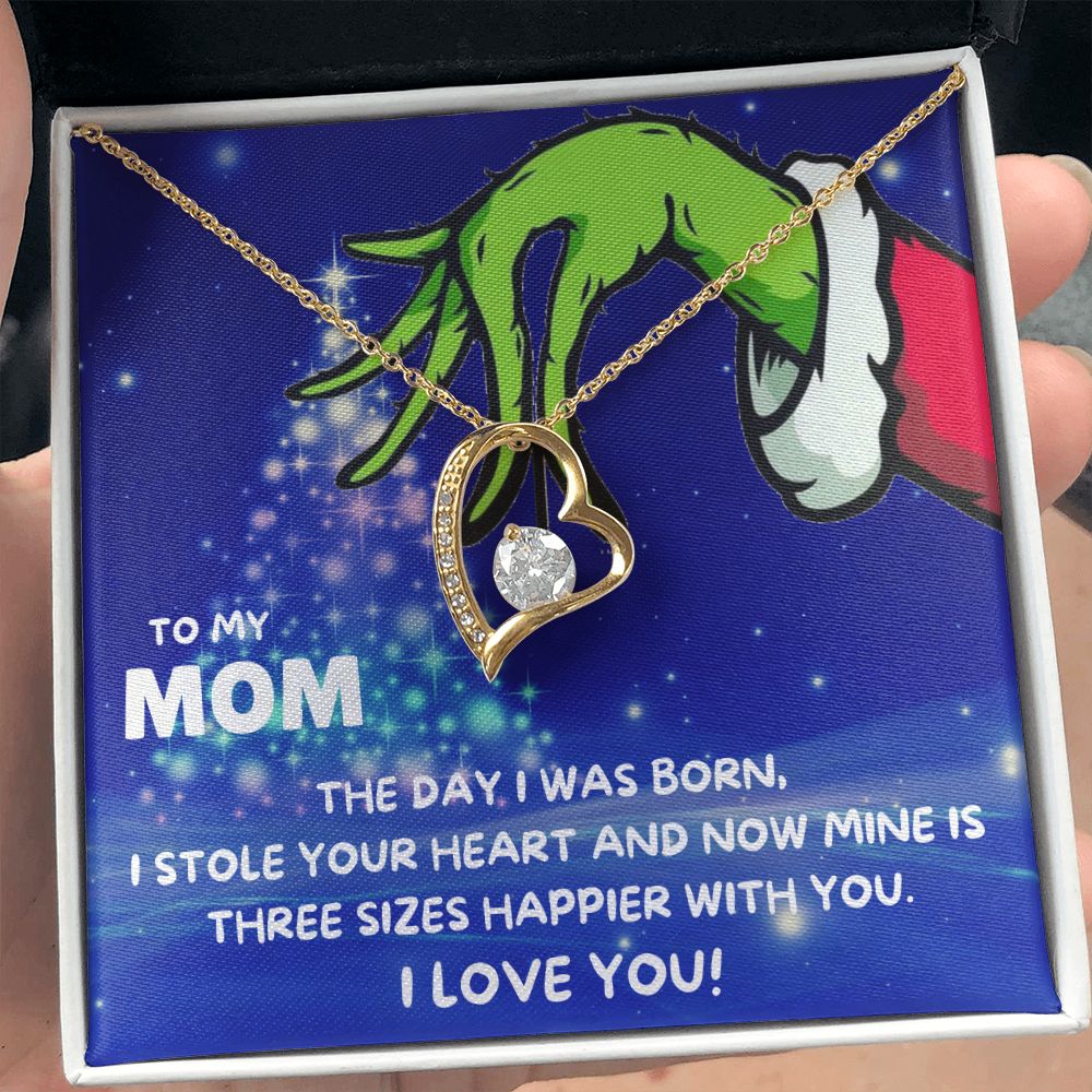 TO MY MOM FOREVER LOVE NECKLACE GIFT SET - GRINCH