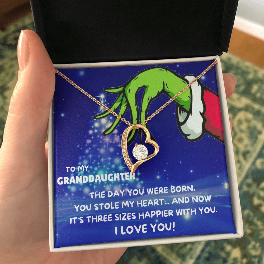 TO MY GRANDDAUGHTER FOREVER LOVE NECKLACE GIFT SET - GRINCH