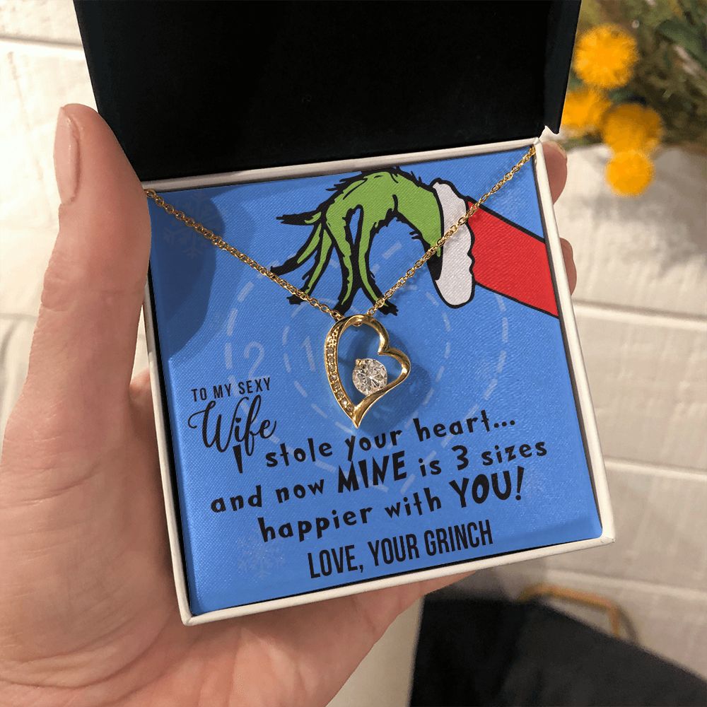TO MY SEXY WIFE FOREVER LOVE NECKLACE GIFT SET - GRINCH