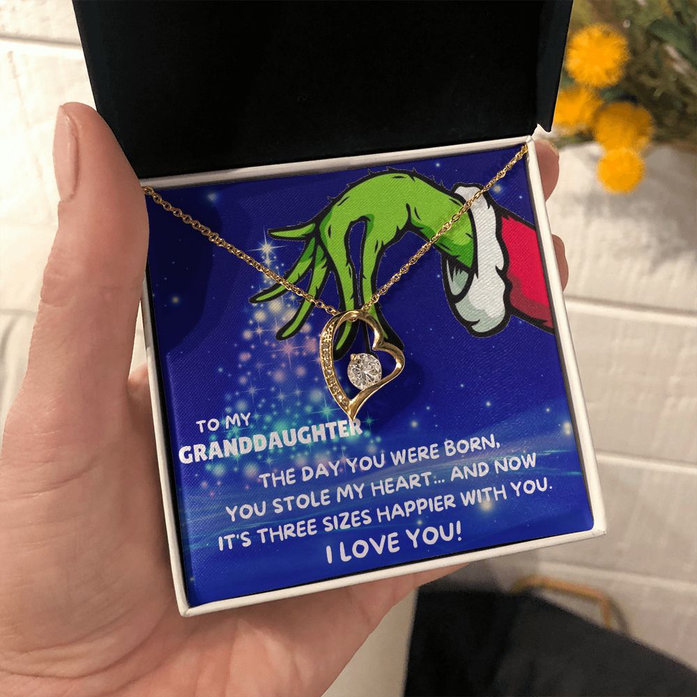 TO MY GRANDDAUGHTER FOREVER LOVE NECKLACE GIFT SET - GRINCH