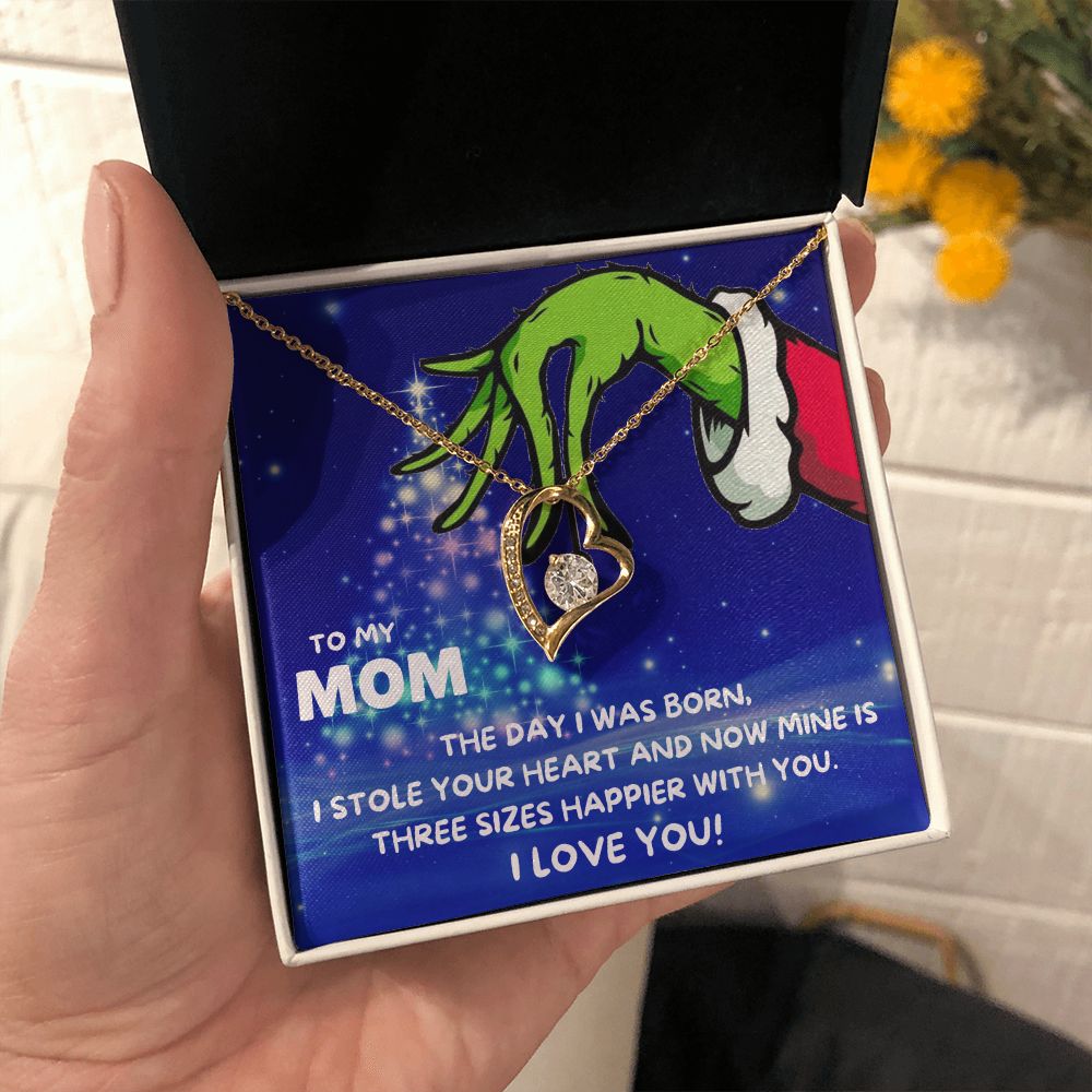 TO MY MOM FOREVER LOVE NECKLACE GIFT SET - GRINCH