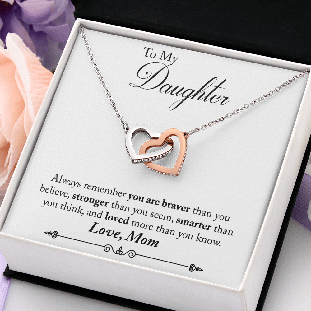 TO MY DAUGHTER BRAVER INTERLOCKING NECKLACE GIFT SET