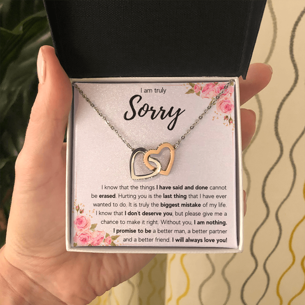I'M SORRY MISTAKE INTERLOCKING NECKLACE GIFT SET