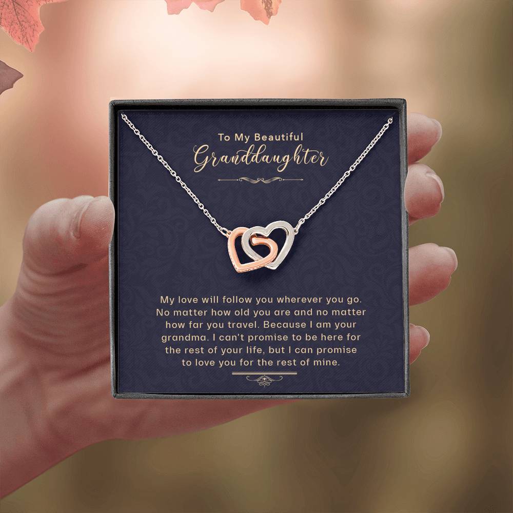 To My Granddaughter - No Matter How Far You Travel - Necklace