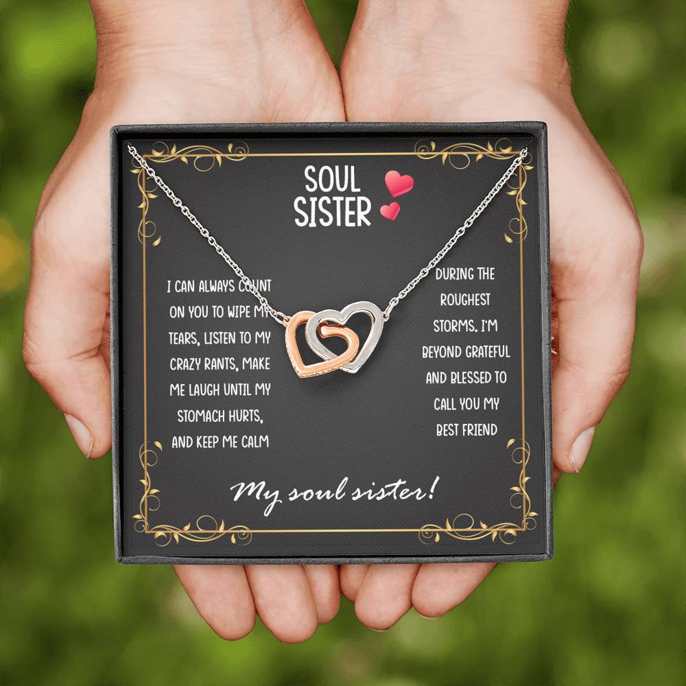 Soul Sister, I Can Always Count on You, Interlocking Hearts Necklace