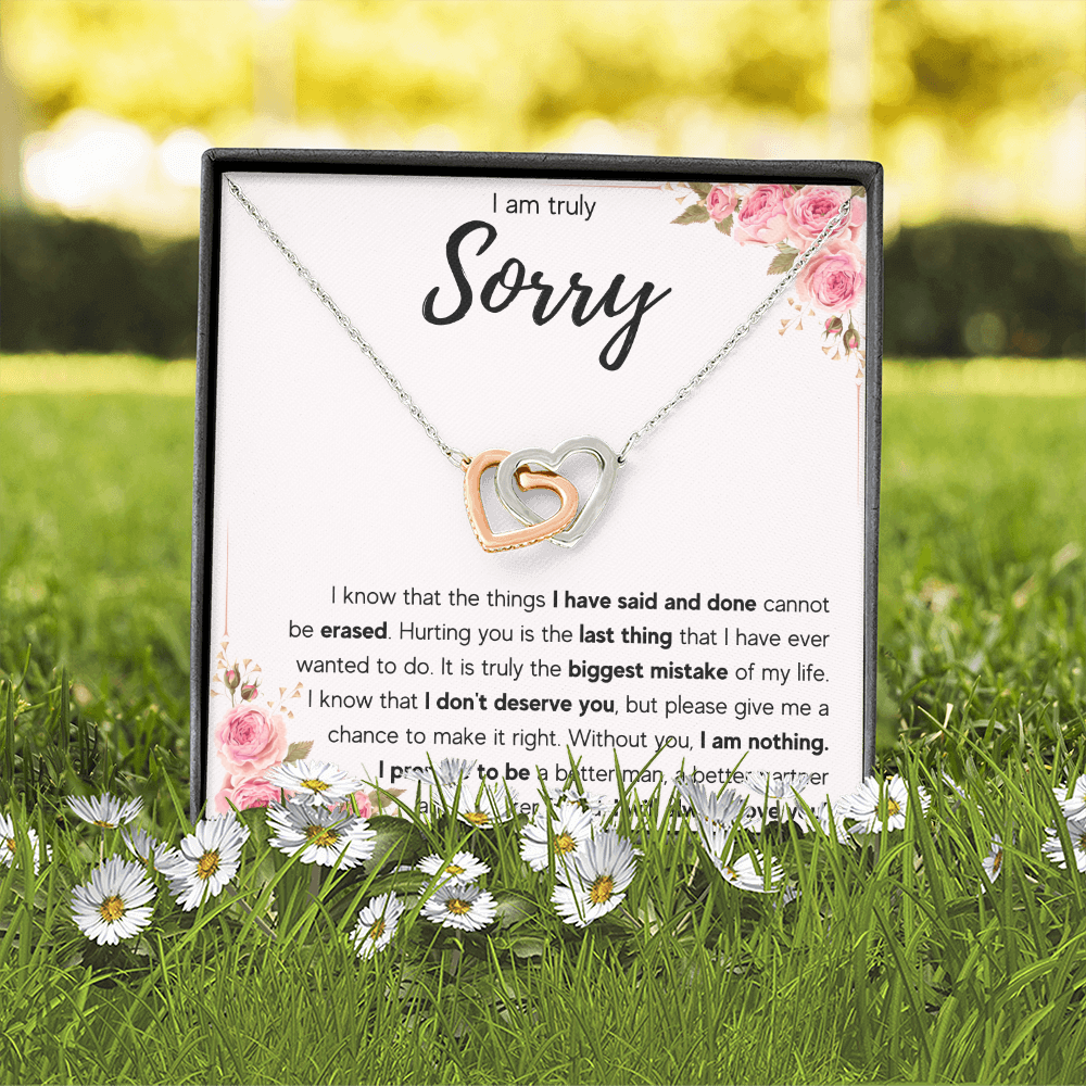 I'M SORRY MISTAKE INTERLOCKING NECKLACE GIFT SET