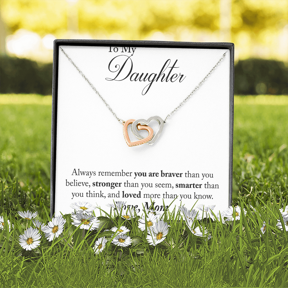 TO MY DAUGHTER BRAVER INTERLOCKING NECKLACE GIFT SET