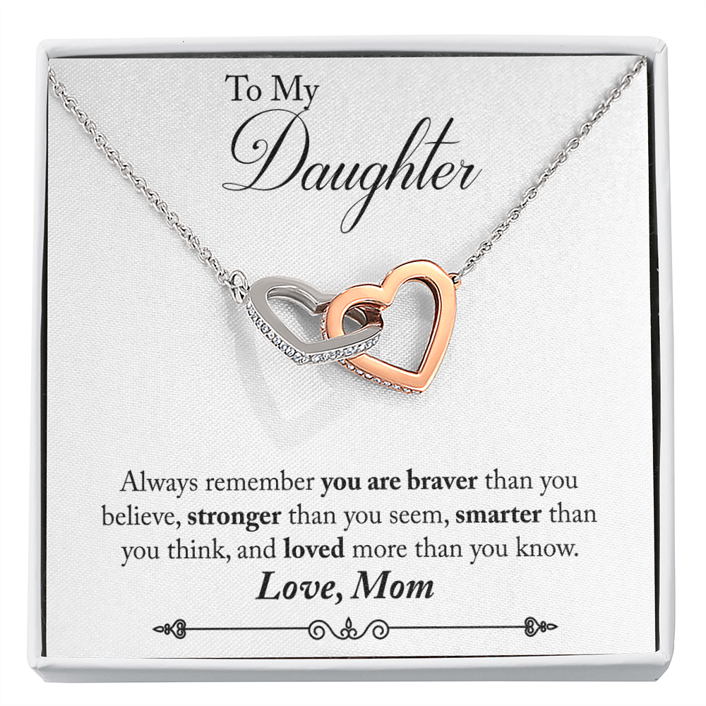 TO MY DAUGHTER BRAVER INTERLOCKING NECKLACE GIFT SET