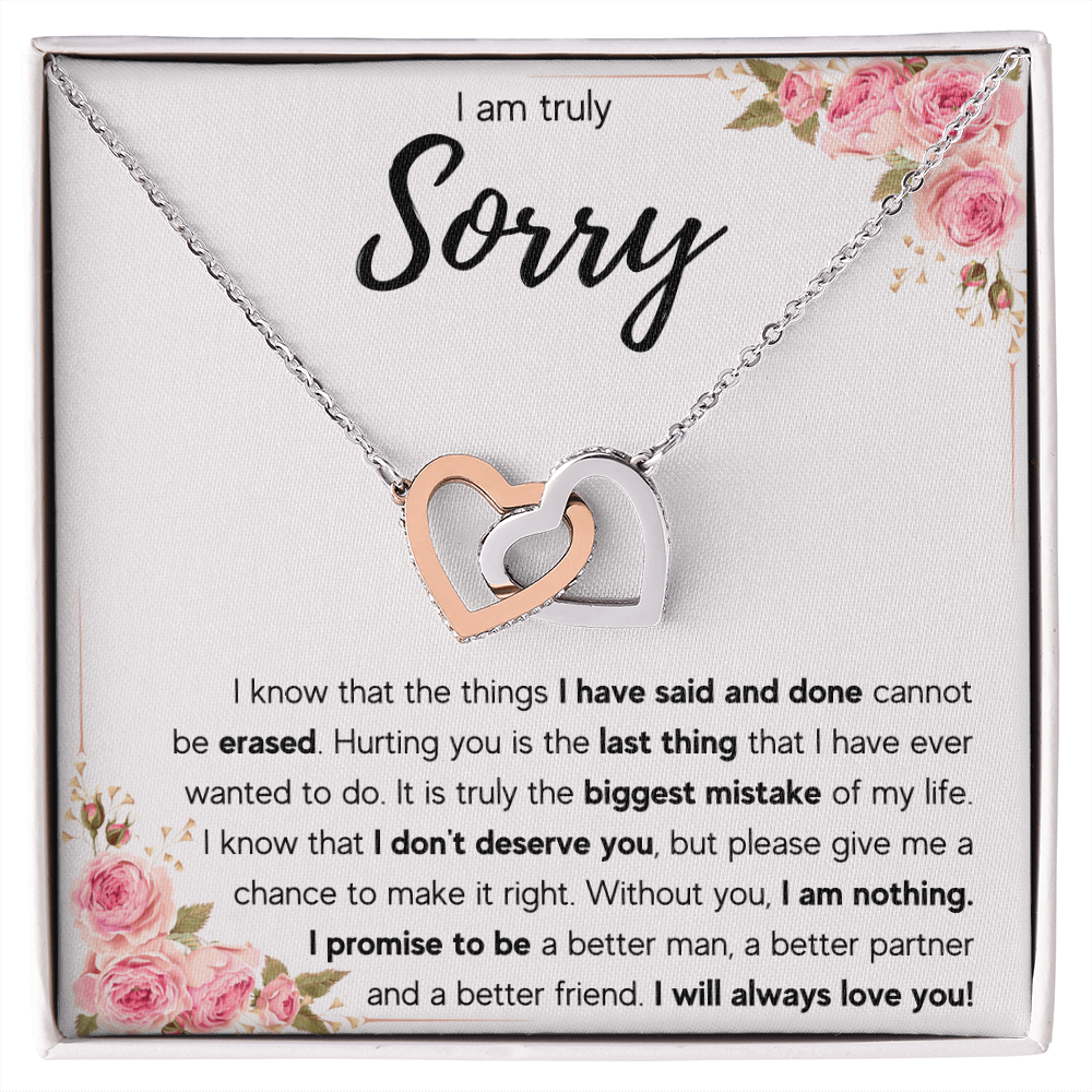 I'M SORRY MISTAKE INTERLOCKING NECKLACE GIFT SET