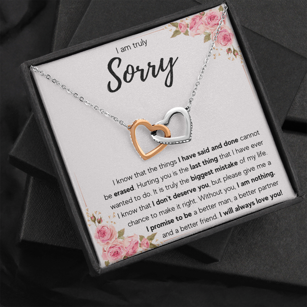 I'M SORRY MISTAKE INTERLOCKING NECKLACE GIFT SET