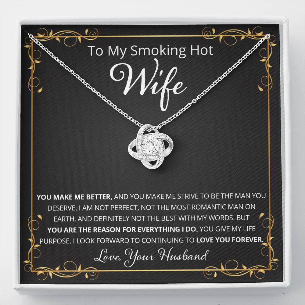 Wife, I Know I Don't Say It, Love Knot Necklace