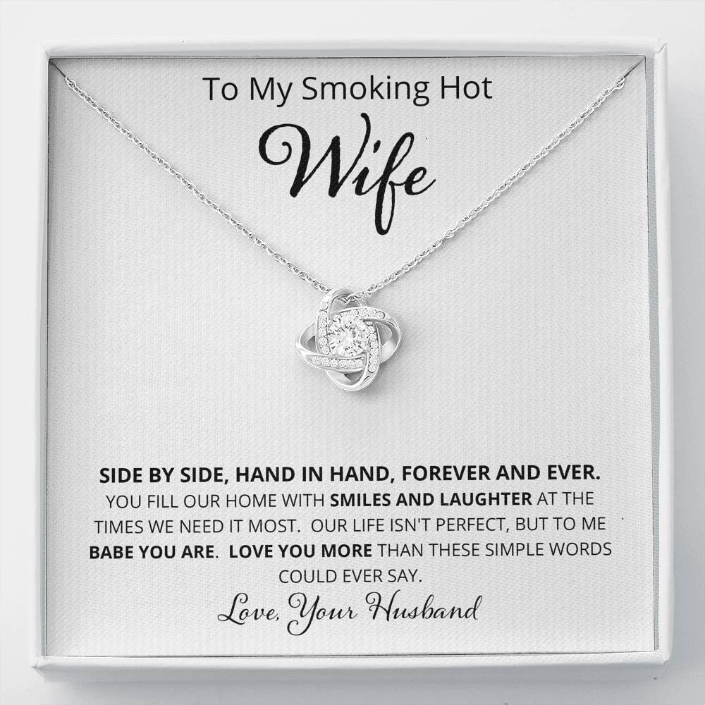 Wife, Side By Side, Love Knot Necklace