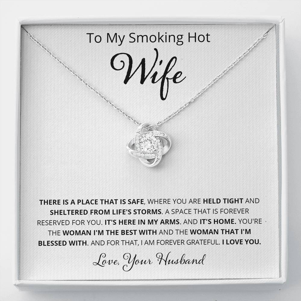 Wife, There is a Place, Love Knot Necklace