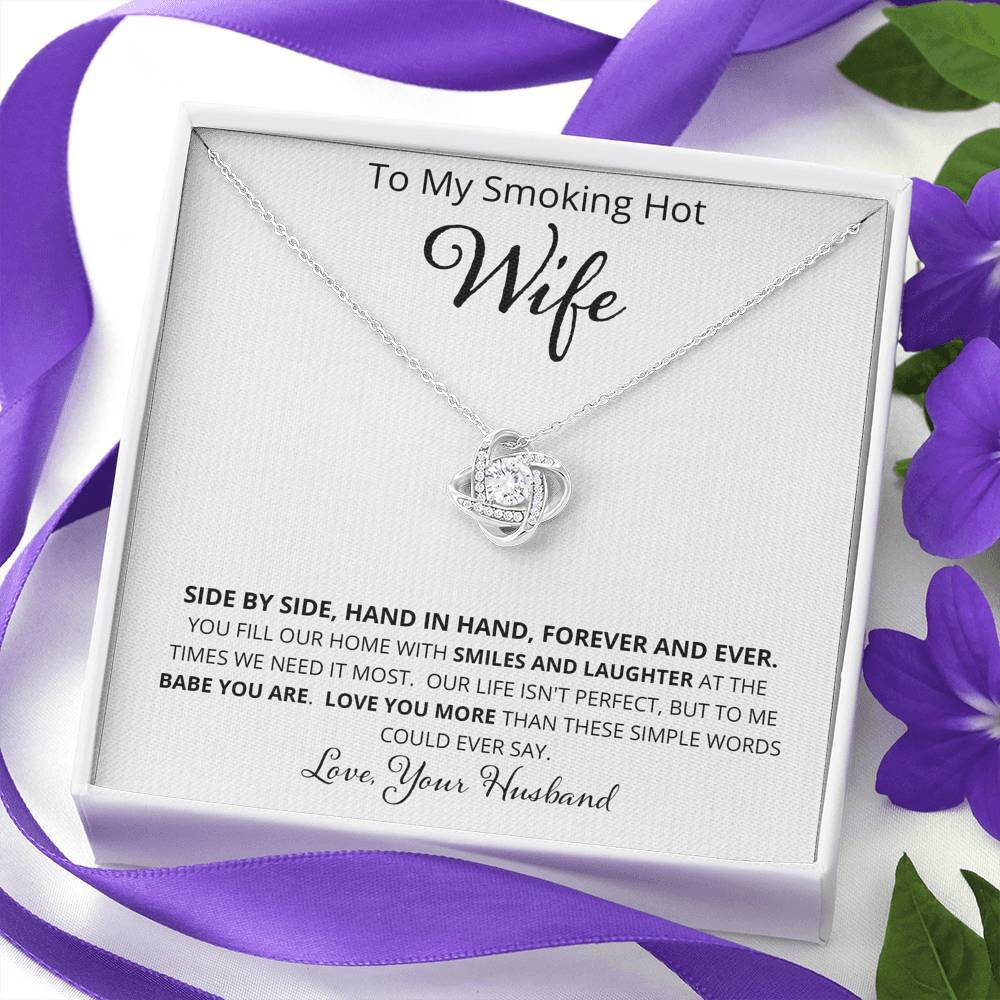 Wife, Side By Side, Love Knot Necklace