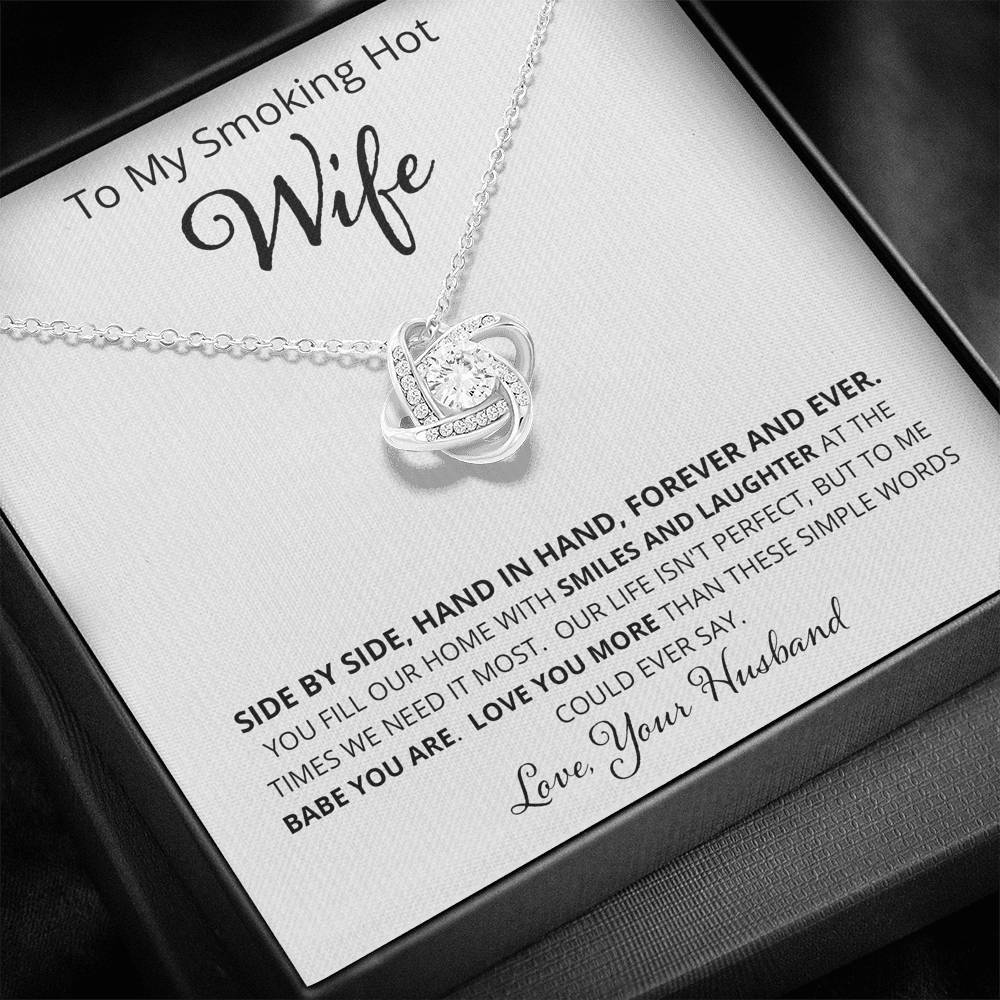 Wife, Side By Side, Love Knot Necklace