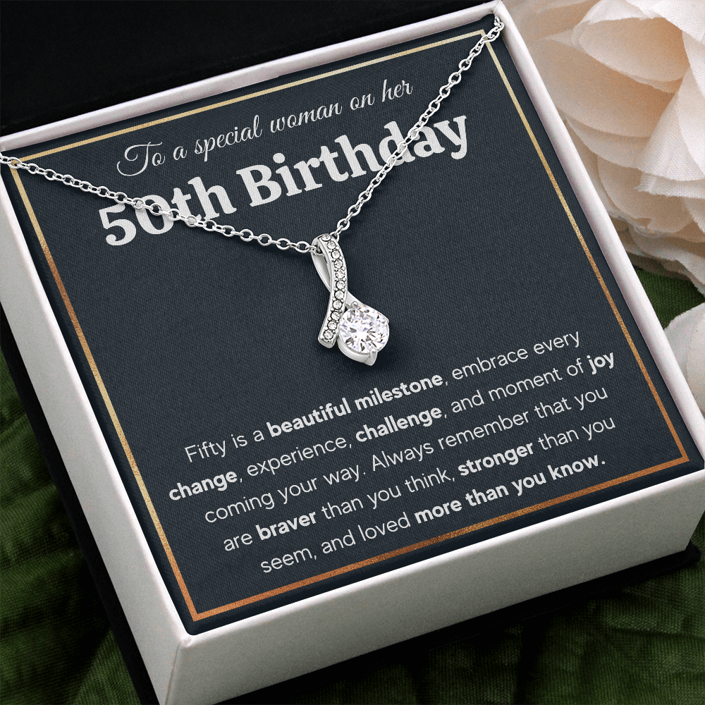 50TH BIRTHDAY MILESTONE ALLURING NECKLACE GIFT SET
