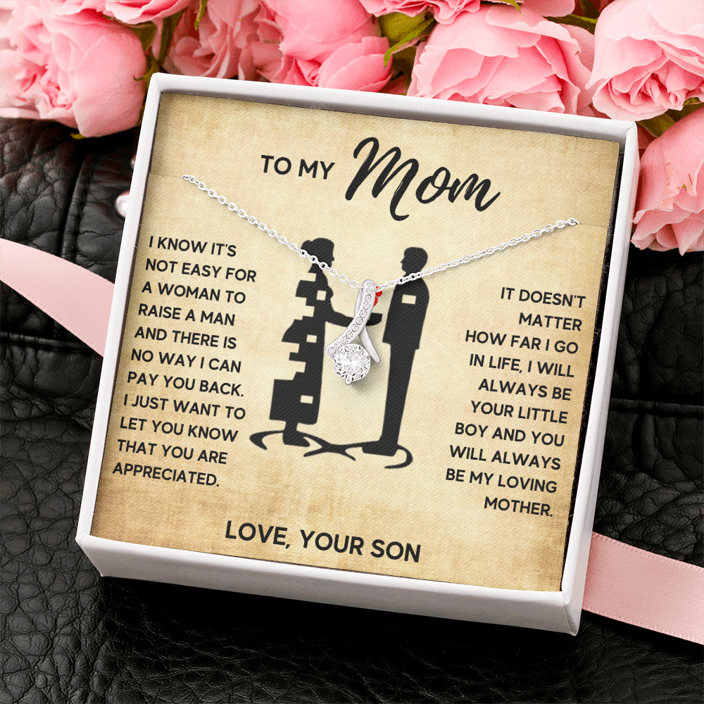 TO MY MOM LITTLE BOY ALLURING NECKLACE GIFT SET