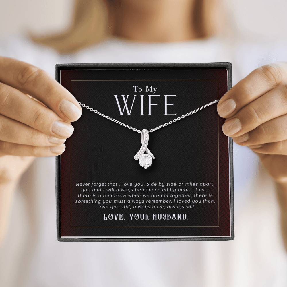 To My Wife - Always Connected By Heart - Alluring Beauty Necklace