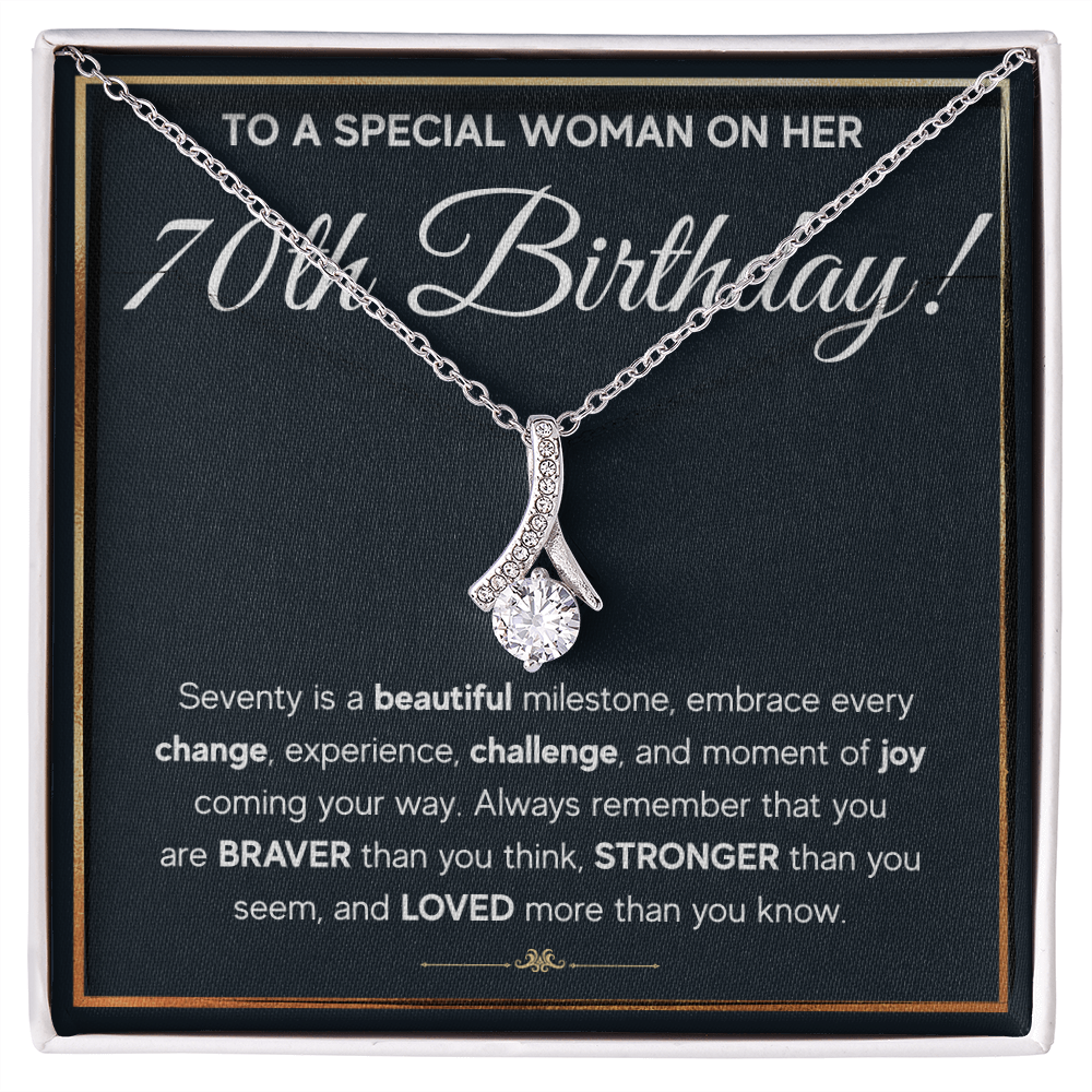 70TH BIRTHDAY MILESTONE ALLURING NECKLACE GIFT SET
