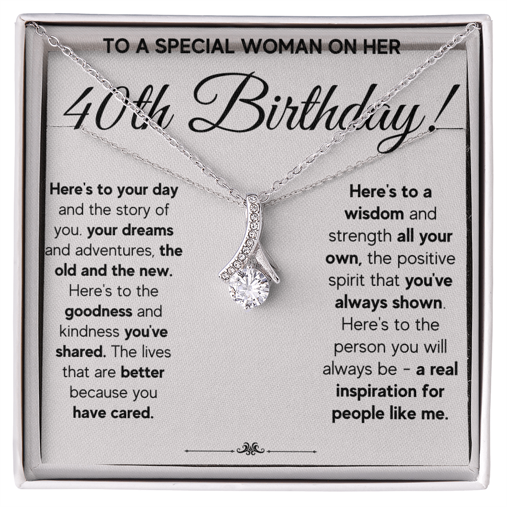 40TH BIRTHDAY WISDOM ALLURING NECKLACE GIFT SET