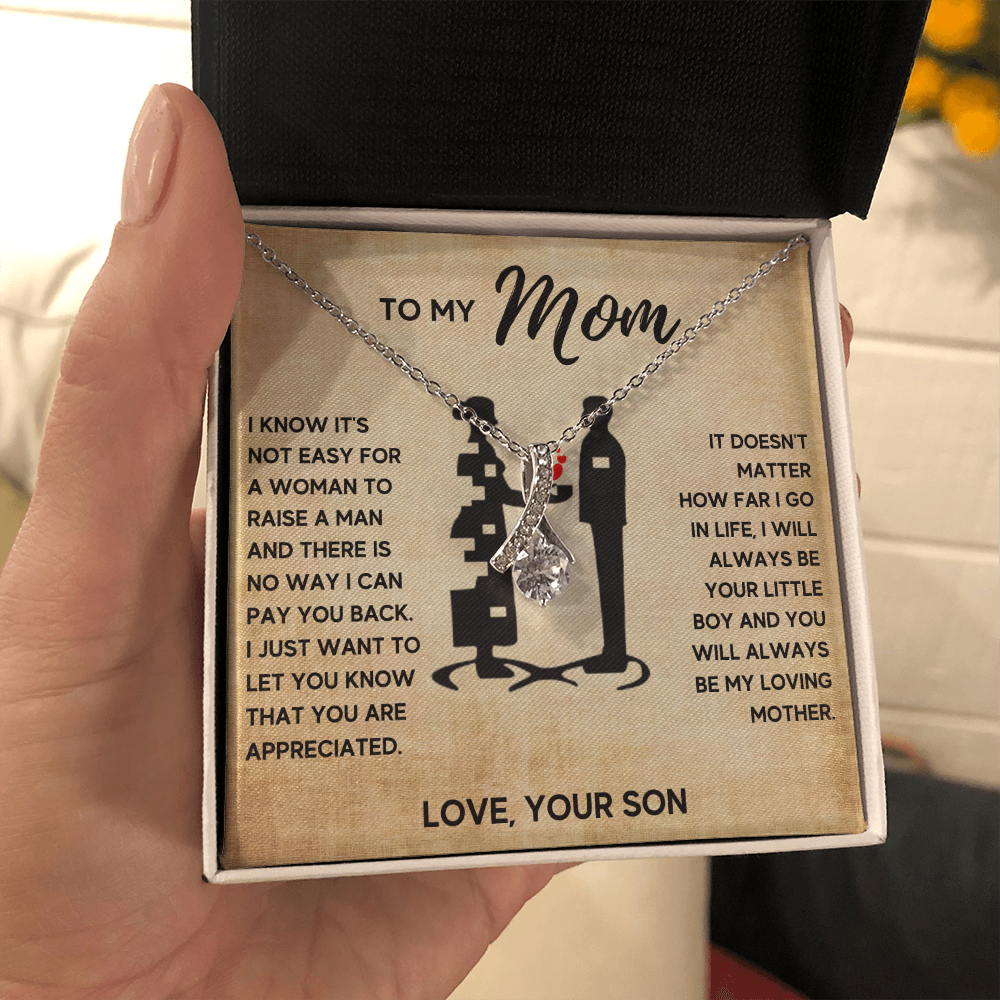 TO MY MOM LITTLE BOY ALLURING NECKLACE GIFT SET