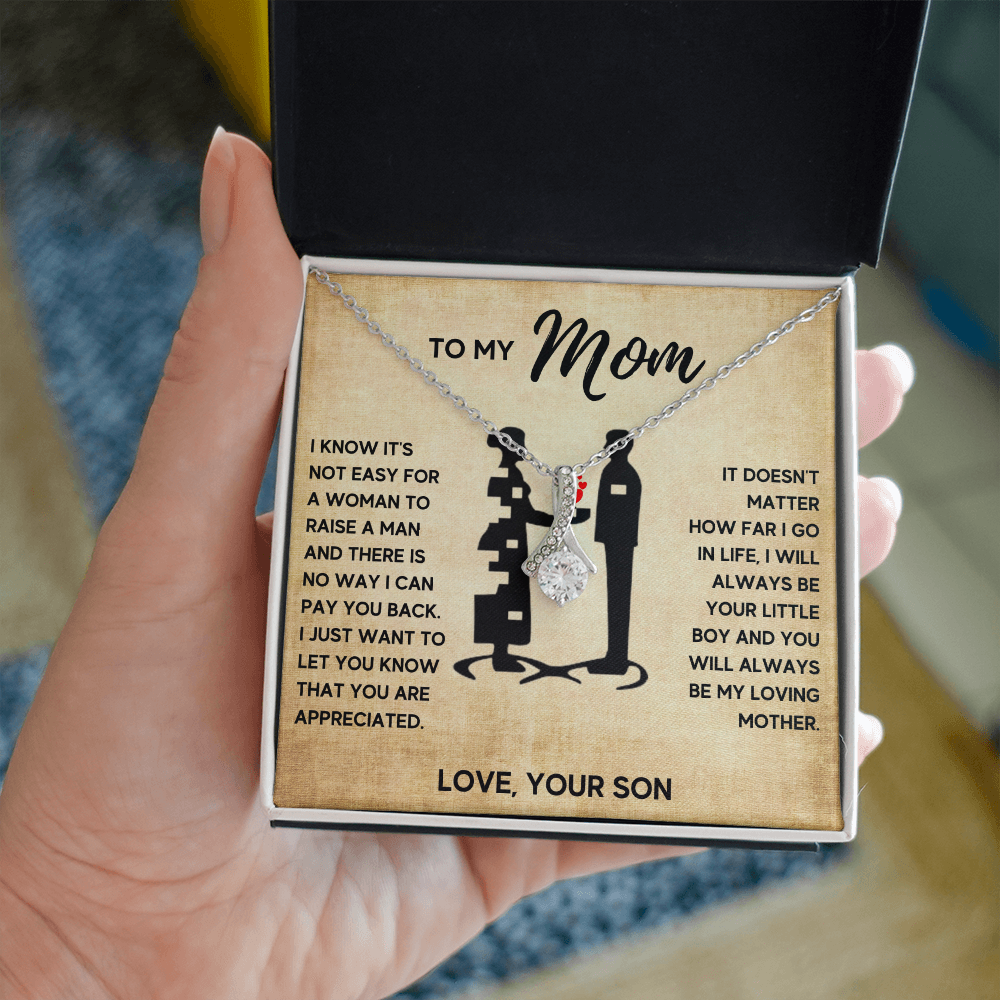 TO MY MOM LITTLE BOY ALLURING NECKLACE GIFT SET