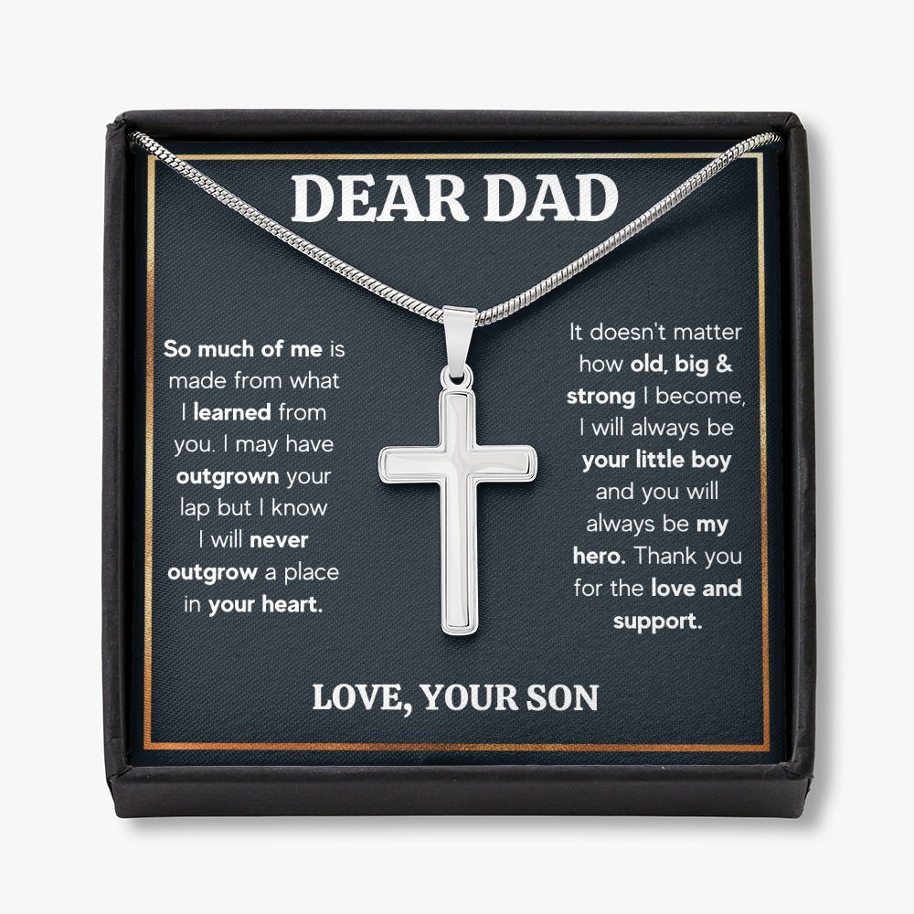 TO MY DAD OUTGROWN CROSS NECKLACE GIFT SET