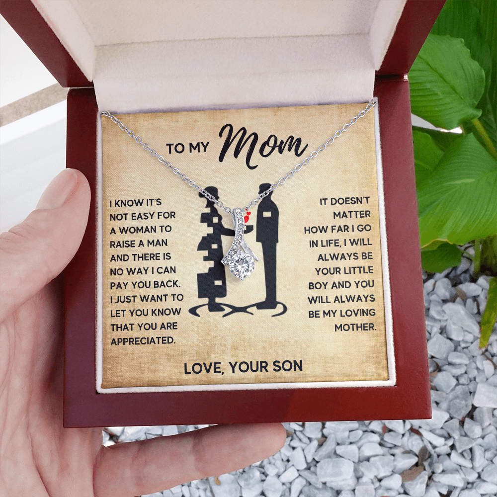 TO MY MOM LITTLE BOY ALLURING NECKLACE GIFT SET