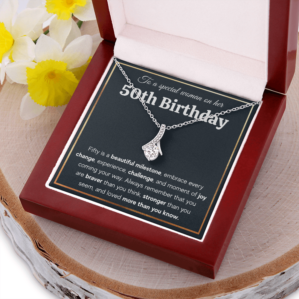 50TH BIRTHDAY MILESTONE ALLURING NECKLACE GIFT SET