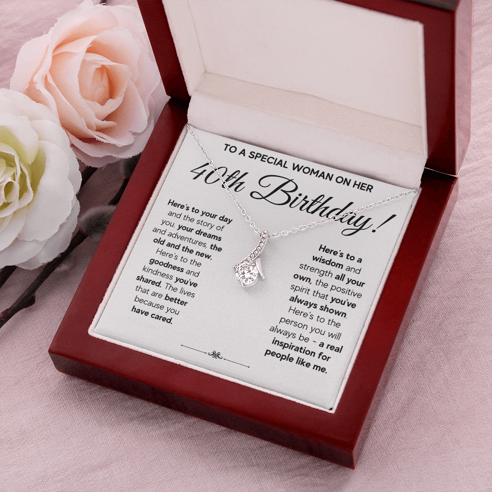 40TH BIRTHDAY WISDOM ALLURING NECKLACE GIFT SET