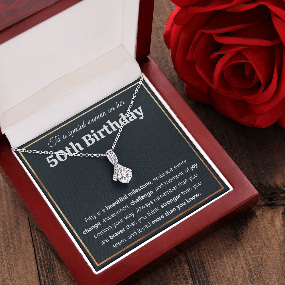 50TH BIRTHDAY MILESTONE ALLURING NECKLACE GIFT SET