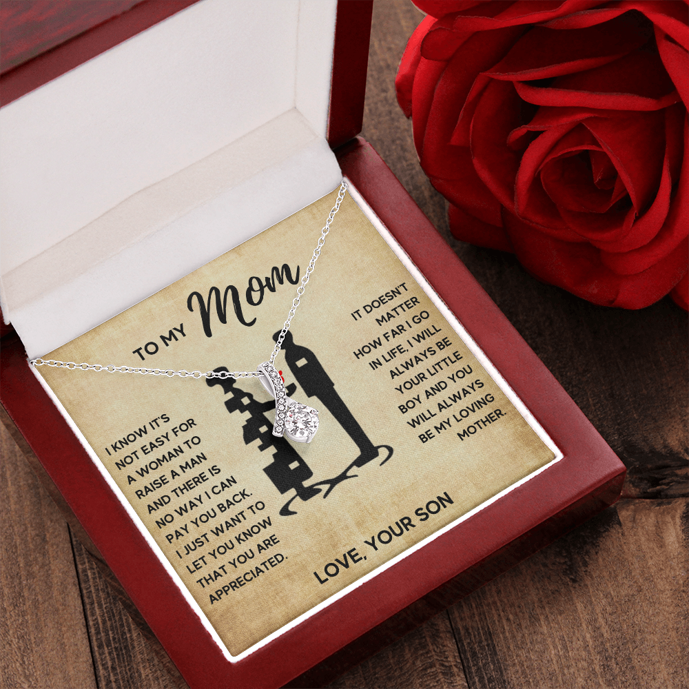 TO MY MOM LITTLE BOY ALLURING NECKLACE GIFT SET