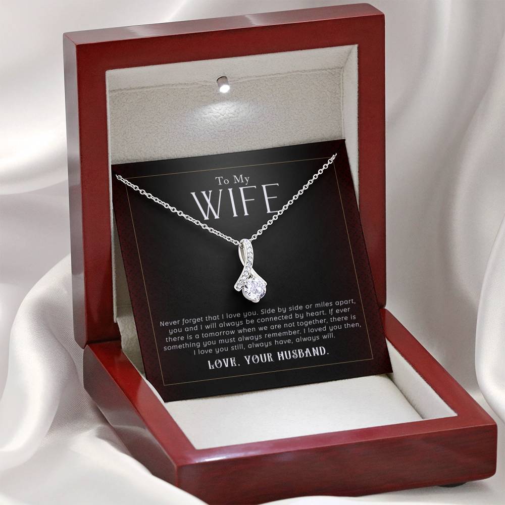 To My Wife - Always Connected By Heart - Alluring Beauty Necklace